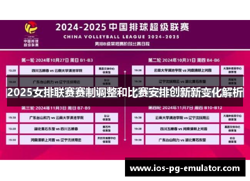 2025女排联赛赛制调整和比赛安排创新新变化解析 2025女排联赛赛制调整和比赛安排创新新变化解析