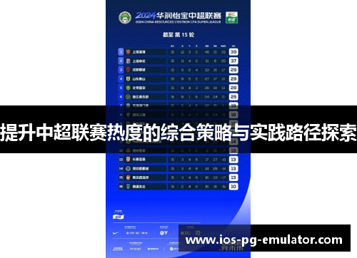 提升中超联赛热度的综合策略与实践路径探索 提升中超联赛热度的综合策略与实践路径探索